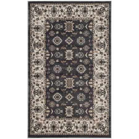 Safavieh 4 x 6 ft. Lyndhurst Power Loomed Small Rectangular Area Rug, Grey and Cream LNH332G-4